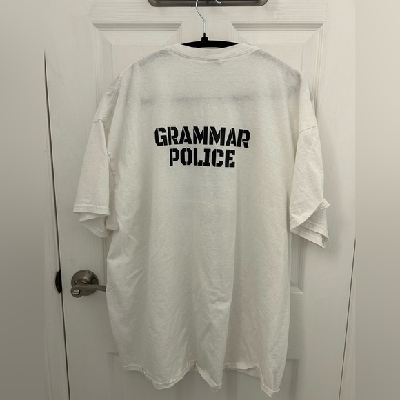 Grammar Police Novelty Tshirt, Sz 2XL - Picture 3 of 5